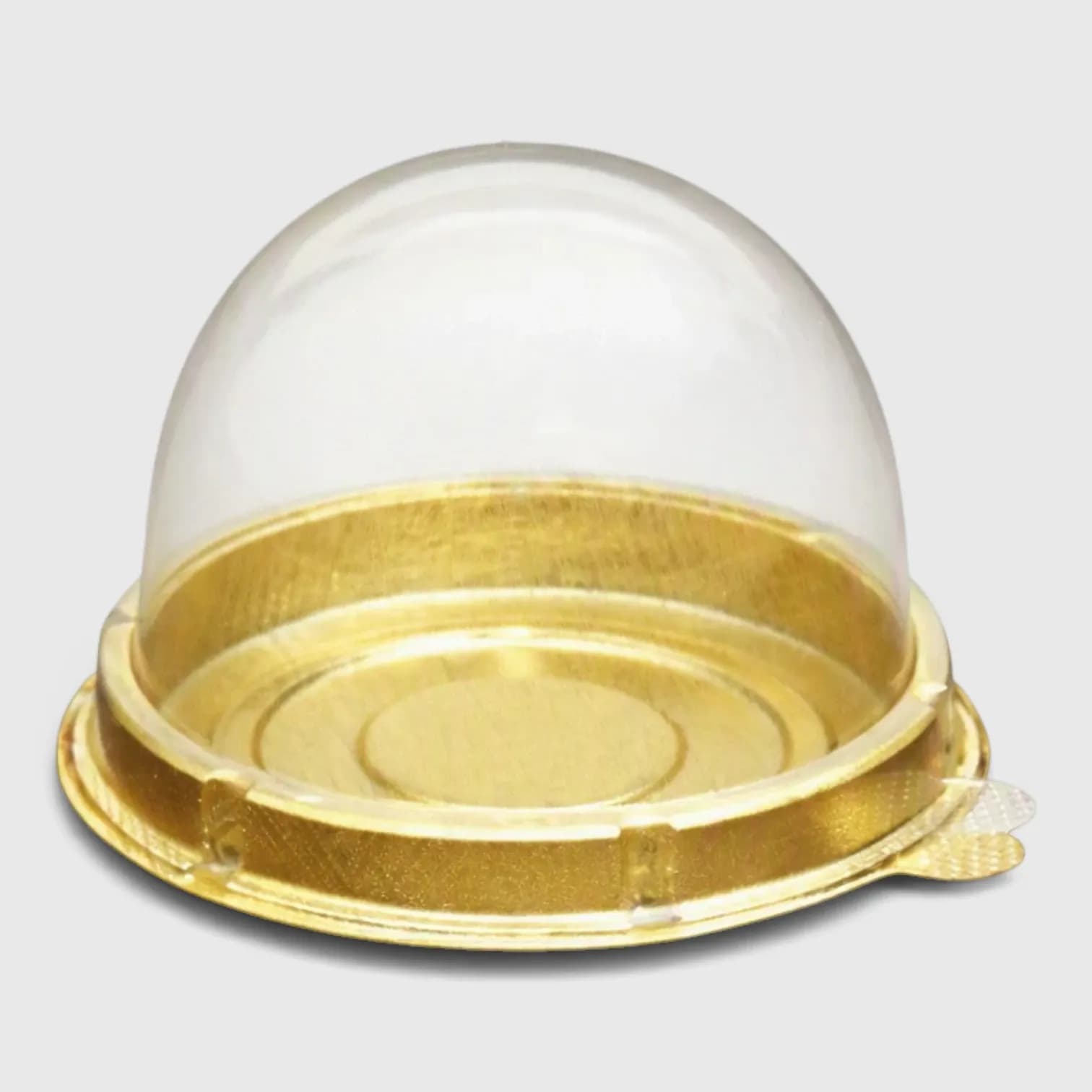 Mini Round Dome Pastry Box Gold