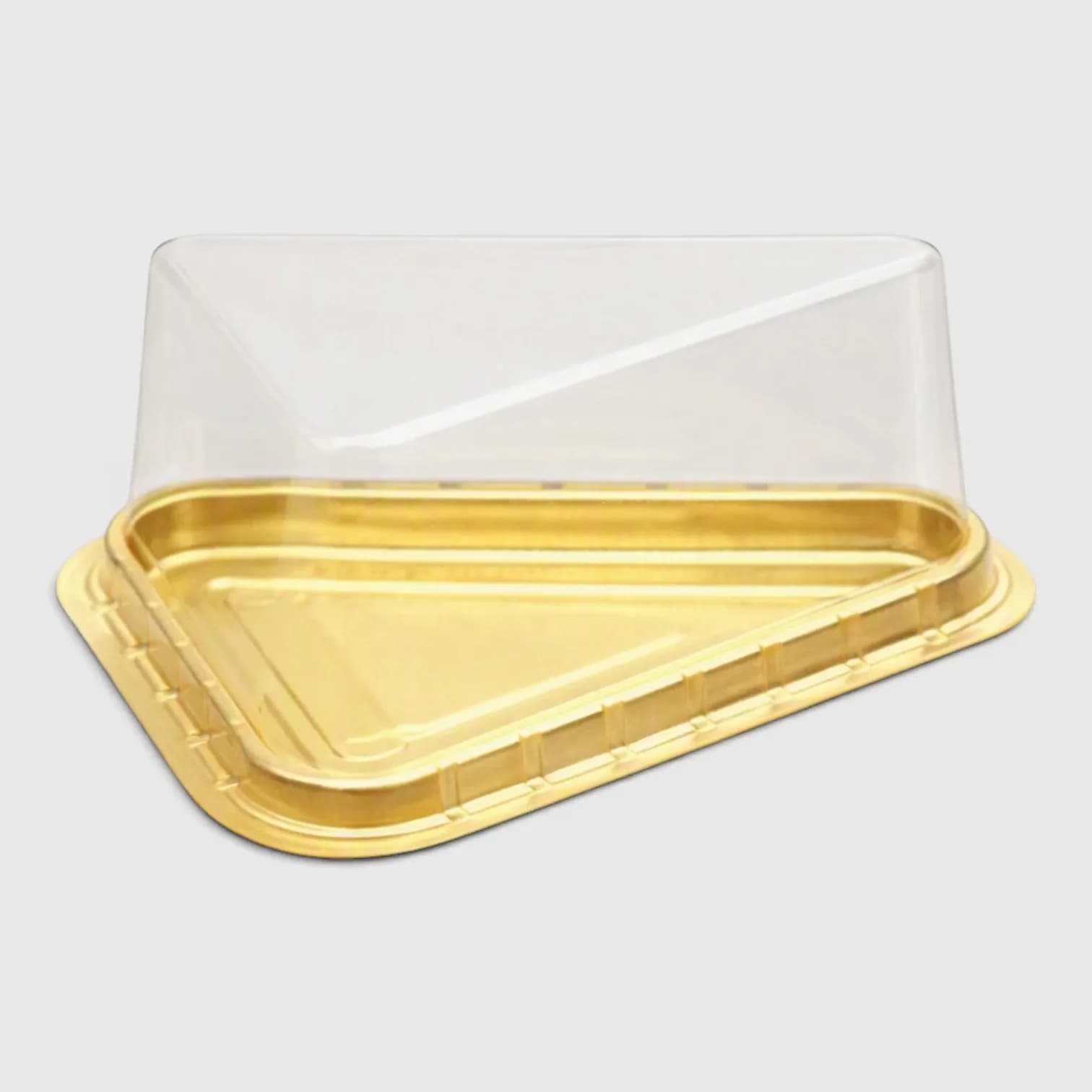 Triangle Dome Pastry Box Gold